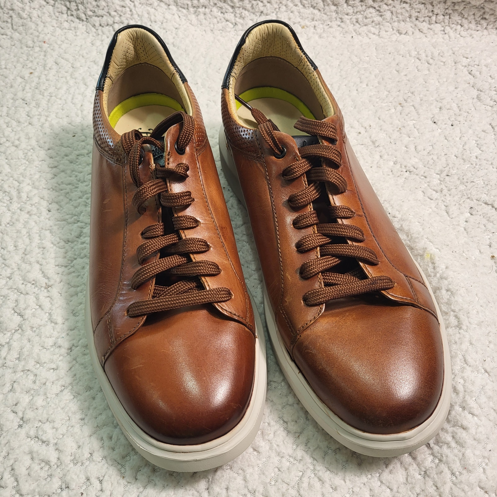 Florsheim Social Lace To Toe Mens Leather Sneaker Size 10